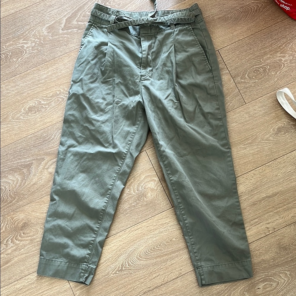 GAP Mom Green Paperbag Khaki Pants